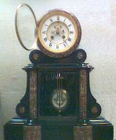 Black marble clock